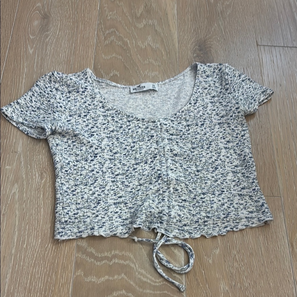 Hollister Women's Speckled Short Sleeve Crop Top